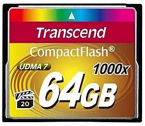 Карта памяти Transcend CompactFlash 1000 (TS64GCF1000)