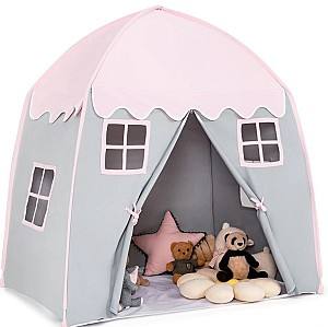 Cort pentru copii Costway TP10052PI Pink/Grey