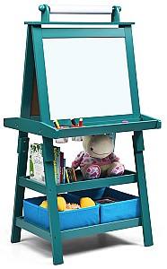 Tabla de scris pentru copii Costway TY327442BL Turquoise/Blue