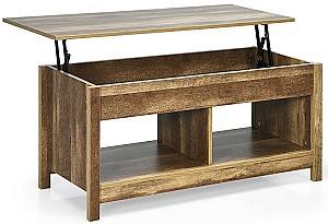 Masuta de cafea, reviste Costway HW67317NY Natural (Maro)