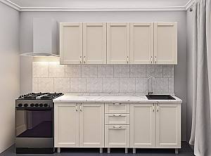 Set mobila bucatarie PS Lena 2 m (vopsita, frez. Modern) Bej