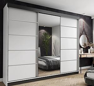 Шкаф-купе Prime Furniture Amo 250x200x62 Белый/Черный/Серебристый