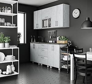 Set mobila bucatarie Fabrik Home Stone MDF 1.8 m piatră gri mat