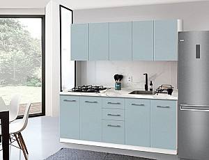 Set mobila bucatarie Modern Bono H68 2.0m (White/Blue)