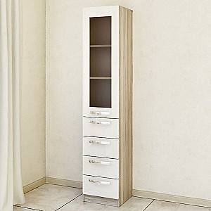 Dulap cu vitrina PS PX-40(4 ser.) cu sticlă cortona/alb