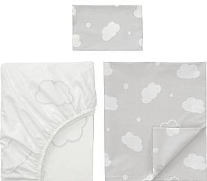 Lenjerie de pat IKEA Ringduva 60x120 Alb/Gri