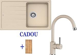 Кухонная мойка SCHOCK Набор D-100S Sabbia+Plutos Sabbia+Gift Board