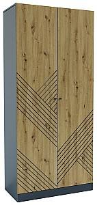 Dulap Confort-NV Bristol 2D Antracit(Gri)/Stejar Artizan(Maro)