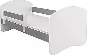 Pat copii Acma Meble Acma II 80x180 bariera/saltea 7cm Alb/Gri
