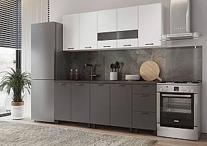 Set mobila bucatarie ML Mobila Omega 2 m alb/antracit