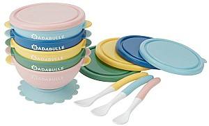 Миска Badabulle Набор из 5 мисок и 3 цветных ложек