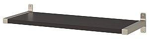 Полка на стену IKEA Bergshult/Granhult 80x30 Черно-Коричневый/Никелированный