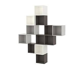Полка на стену IKEA Eket white / dark gray