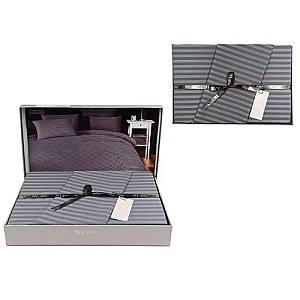 Albituri de pat Newhome Euro 2 Stripe Satin, antracit