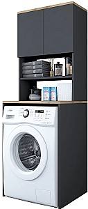 Шкаф в ванную Mirage Meble KD101 Антрацит (Серый)/Орех
