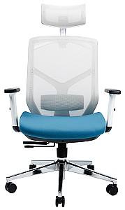 Fotoliu de birou CUSTÓ Nitra Gri/Albastru