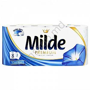 Hartie igienica MILDE hirtie WC 8buc. COOL BLUE
