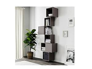 Полка на стену IKEA Eket dark grey 80x35x210 см