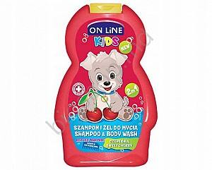 Sampon pentru copii ON LINE top 250ml SAM+G.DUS COPII CHERRE(rosu)