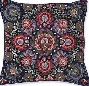 Подушка PIP Studio Ricamo Square Cushion Dark Blue