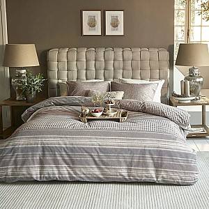 Albituri de pat Riviera Maison Twill Weave Brown