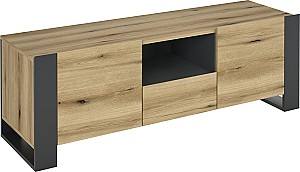 Тумба под телевизор MG-Plus Combo 140 Графит(Серый)/Дуб Эвок(Коричневый)