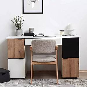 Письменный стол Fabrik Home Mateo Белый Ясень/Дуб Эвок(Бежевый)