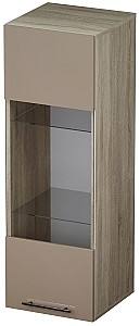 Шкаф витрина ML Mobila Йорк №2 Дуб Сонома / Капучино (Коричневый)