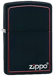 Зажигалка Zippo Black W/Zippo Border 218ZB