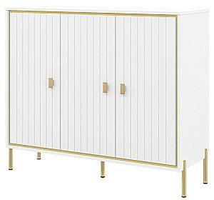 Comoda Neman Luxor НМ-042-08 Alb/Alb Lucios