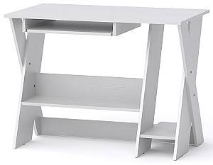 Письменный стол KompaniT СКМ-4 NEW Нимфея Альба (Белый)