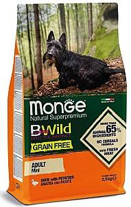 Hrana uscata pentru caini Monge BWILD GF MINI ADULT Duck/Potatoes 2.5kg