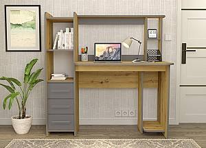 Masa de birou Yasen Sinus Stejar Artizan / Grafit Gri