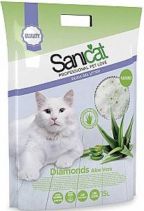Asternut pentru litiere Sanicat DIAMONDS ALOE VERA 15L