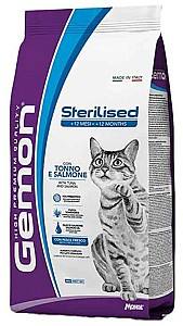 Hrana uscata pentru pisici Gemon STERILISED Tuna/Salmon 7kg