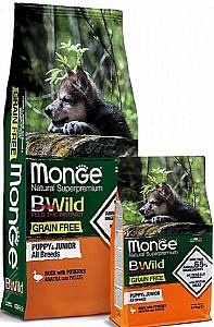 Hrana uscata pentru caini Monge BWILD GF PUPPY Duck/Potatoes 2.5kg