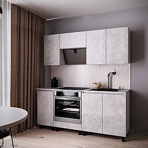 Кухонный гарнитур ML Mobila Найс 1.8 м Белый/Ателье Светлый(Серый)