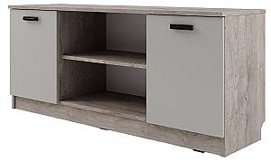 Тумба под телевизор ML Mobila Вуди №1 1400 Шварцвальд / Шиншила (Серый)