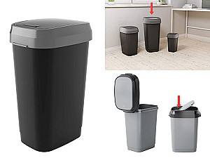 Мусорное ведро KIS с откидной крышкой 50л черный
