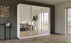 Dulap-cupe Confort-NV 190x60 cm (3 sablare / argint) Nimphea Alb