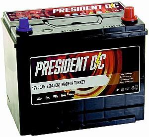 Аккумулятор PRESIDENT DC 75Ah 750A
