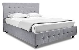 Кровать Alcantara Amelia 160x200 Textile Grey