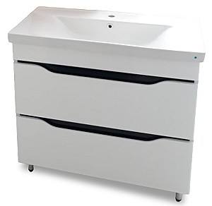 Dulap sub lavoar S-M Print(Sava) 90cm Alb/Dunga Negru