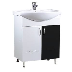 Шкаф под умывальник S-M Clasic 65 Белый-черный