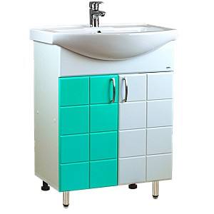 Шкаф под умывальник S-M Domino 65 Белый-зеленый