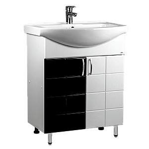 Шкаф под умывальник S-M Domino 65 Белый-черный