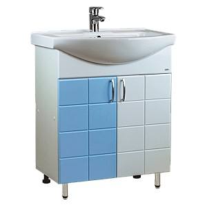 Шкаф под умывальник S-M Domino 65 Белый-голубой