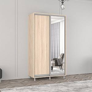 Шкаф-купе Mobildor Lux Aron 130 (1 зеркало, 1 ДСП) Сонома