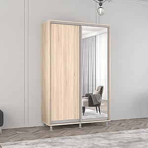 Шкаф-купе Mobildor Lux Aron 150 (1 зеркало, 1 ДСП) Сонома