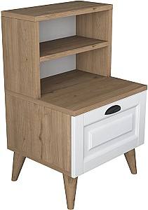 Прикроватная тумбочка Mirage Meble BD105 S Орех (Коричневый)/Белый